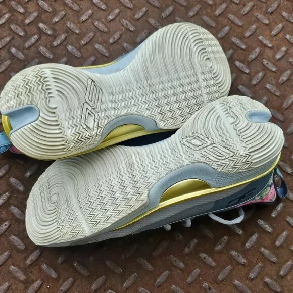 Under Armour Athletic Shoes Sneaker Curry 7 Floral Chinese New Year Lace Up 6.5Y - Picture 11 of 12